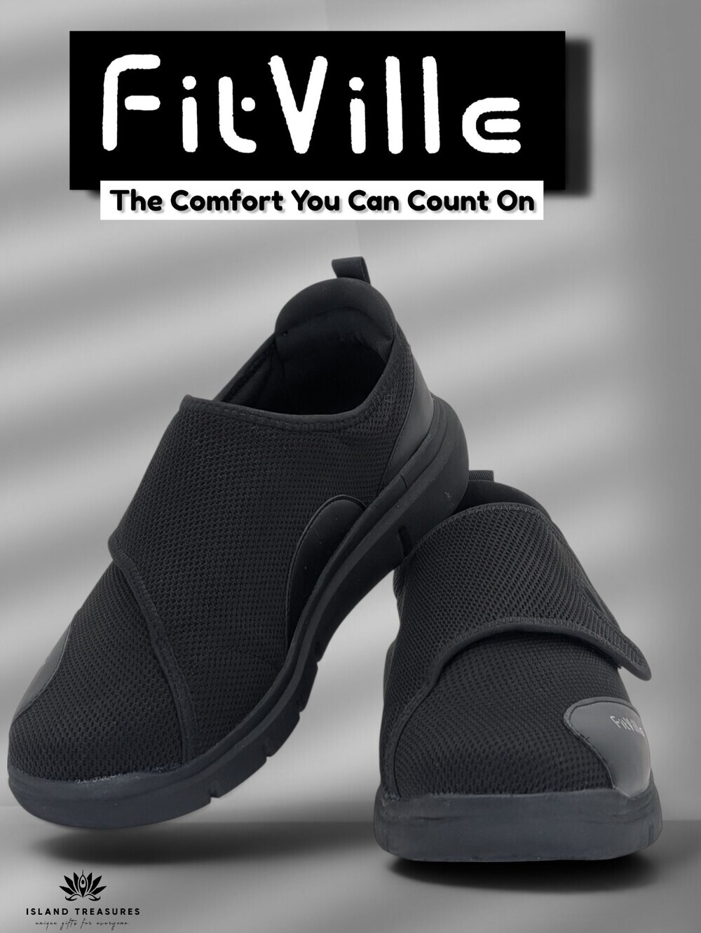 FitVille Diabetic Shoes Sz 10.5EEW Orthopedic Breathable Slip-On Sneakers
